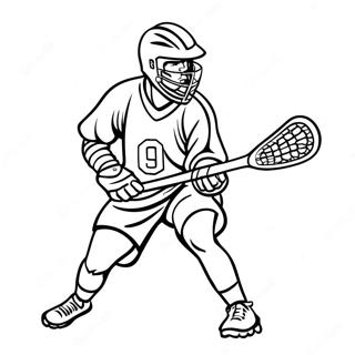 Page A Colorier Dun Joueur De Lacrosse En Action 22464-20719