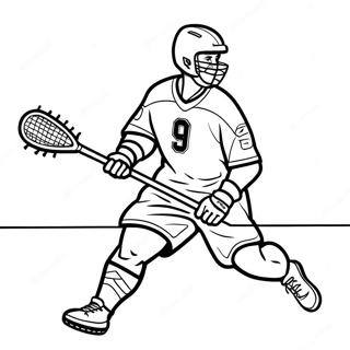 Page A Colorier Dun Joueur De Lacrosse En Action 22464-20720