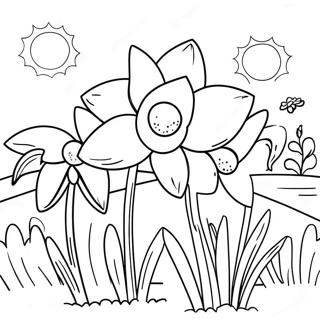 Page A Colorier Dun Beau Jardin De Jonquilles 22474-20725