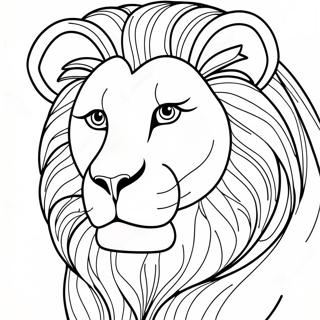 Visage De Lion Pages À Colorier