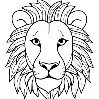 Page A Colorier De Visage De Lion Majestueux 22484-20733