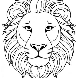 Page A Colorier De Visage De Lion Majestueux 22484-20734