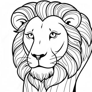 Page A Colorier De Visage De Lion Majestueux 22484-20735