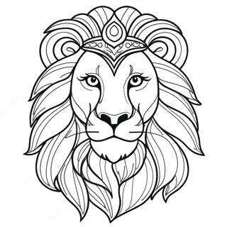 Page A Colorier De Visage De Lion Majestueux 22484-20736