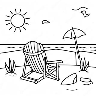 Page A Colorier Scene Ensoleillee A La Plage 22564-20799