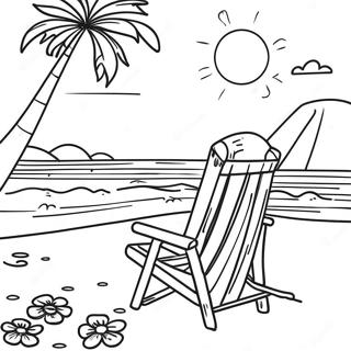 Page A Colorier Scene Ensoleillee A La Plage 22564-20800