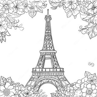 Tour Eiffel A Paris A Colorier 22614-20837