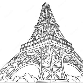 Tour Eiffel A Paris A Colorier 22614-20838