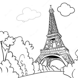 Tour Eiffel A Paris A Colorier 22614-20839