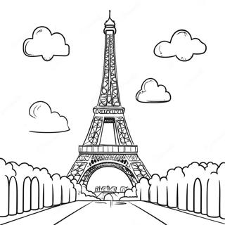 Tour Eiffel A Paris A Colorier 22614-20840