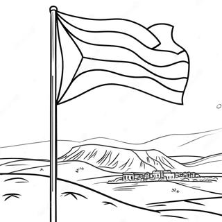 Drapeau De La Palestine A Colorier 22623-20844