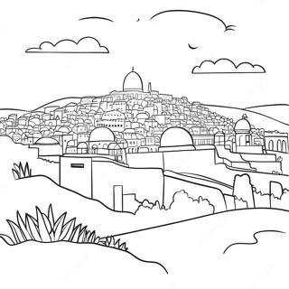 Beau Paysage De Palestine A Colorier 22624-20845