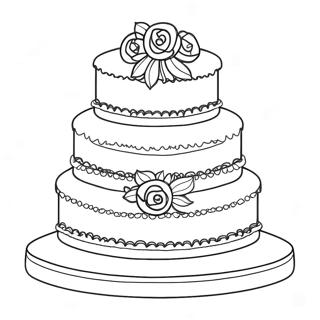 Gâteau De Mariage Pages À Colorier