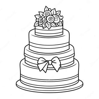 Gateau De Mariage A Trois Niveaux A Colorier 22634-20854