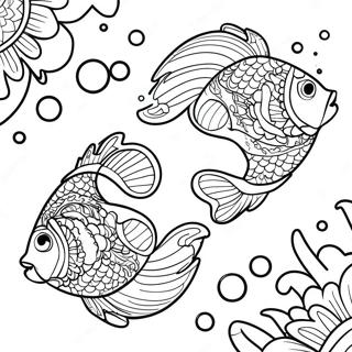 Page A Colorier Du Signe Du Zodiaque Poissons 22723-20922