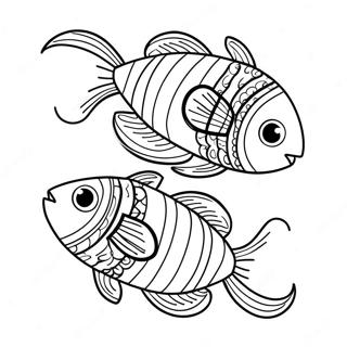 Page A Colorier De Poisson Poissons Mignon 22724-20925