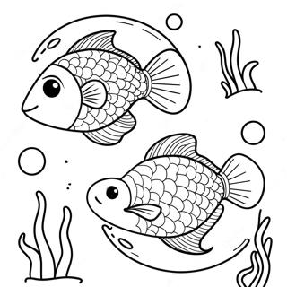 Page A Colorier De Poisson Poissons Mignon 22724-20927