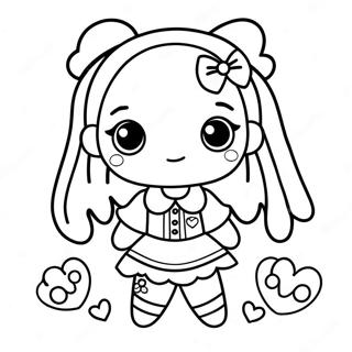 Page A Colorier De Fille Kawaii 2281-1868