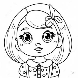 Page A Colorier De Fille Kawaii Mignonne Avec De Grands Yeux 2282-1869