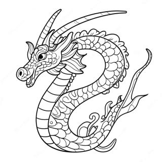 Page A Colorier De Dragon De Mer Majestueux 22834-21005