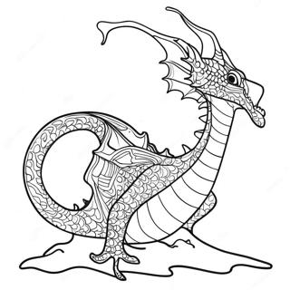 Page A Colorier De Dragon De Mer Majestueux 22834-21006