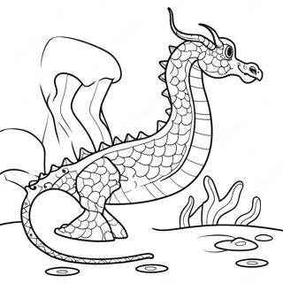 Page A Colorier De Dragon De Mer Majestueux 22834-21008