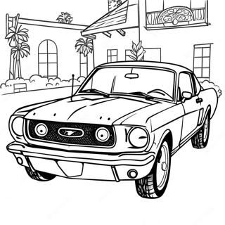 Page A Colorier Voiture Classique Ford Mustang 22873-21034