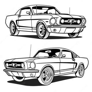 Page A Colorier Voiture Classique Ford Mustang 22873-21036