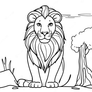 Page A Colorier Aslan Le Lion Majestueux 22904-21061