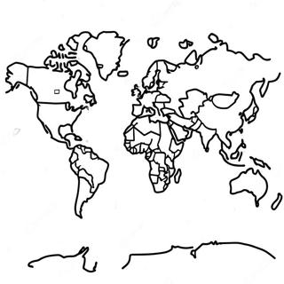 Page A Colorier De La Carte Du Monde Coloree 22964-21112