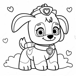 Paw Patrol Saint-Valentin Pages À Colorier