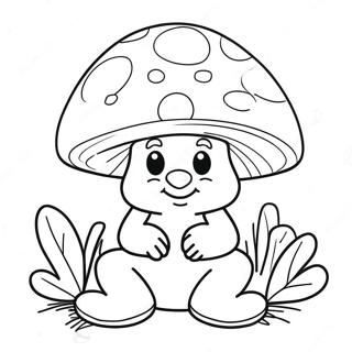 Gnome Champignon Pages À Colorier