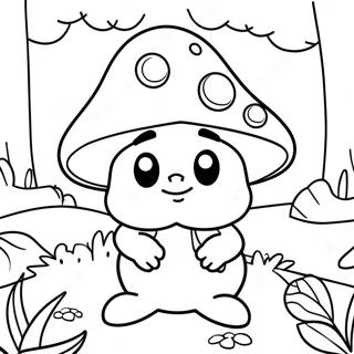 Page A Colorier Gnome Champignon Mignon Dans La Foret 23074-21198