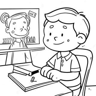 Page A Colorier Big Nate En Classe 23104-21221