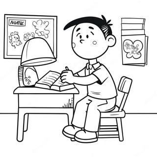 Page A Colorier Big Nate En Classe 23104-21222