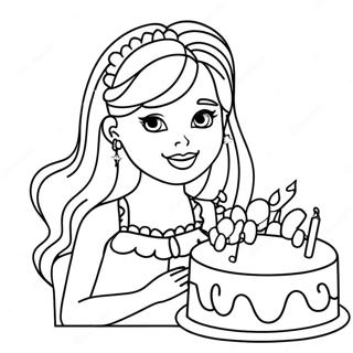 Page A Colorier Celebration Danniversaire Barbie 23113-21228