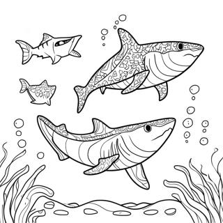 Semaine Des Requins Pages À Colorier