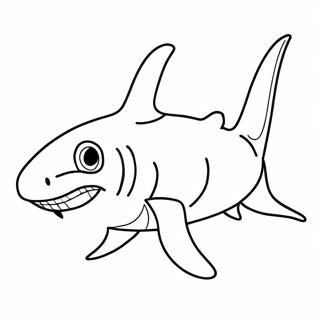 Page A Colorier Du Grand Requin Blanc Nageant 23224-21319