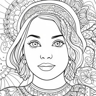 Page A Colorier De Portrait Detaille 23264-21351