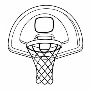 Page A Colorier Panier De Basketball Amusant Avec Ballon 23334-21405