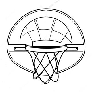 Page A Colorier Panier De Basketball Amusant Avec Ballon 23334-21406