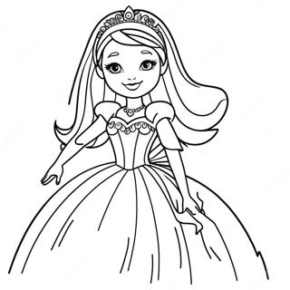 Page A Colorier De Bibble Barbie Dans Une Robe Etincelante 23404-21461