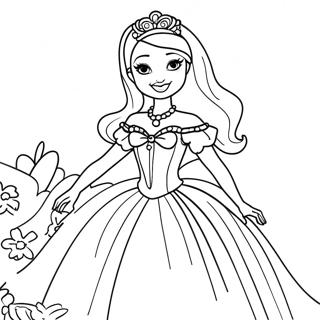 Page A Colorier De Bibble Barbie Dans Une Robe Etincelante 23404-21463