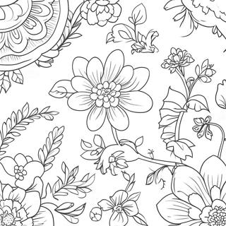 Page A Colorier De Motif Floral Chinoiserie 23433-21654