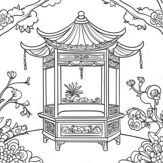 Page A Colorier De Scene Chinoiserie Elegante 23434-21660