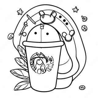 Starbucks Kawaii Pages À Colorier