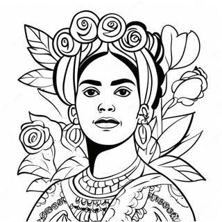 Page A Colorier De Frida Kahlo 2351-1922