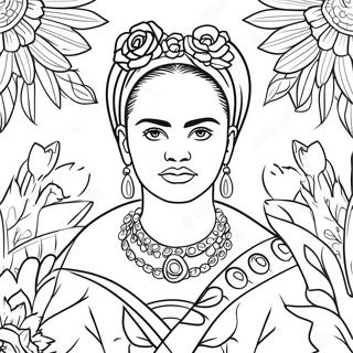 Page A Colorier De Frida Kahlo 2351-1923