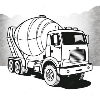 Page A Colorier De Camion De Ciment 23523-21554