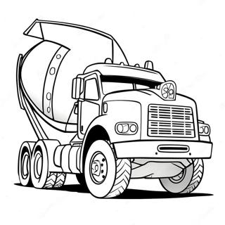 Page A Colorier De Camion De Ciment De Construction 23524-21557